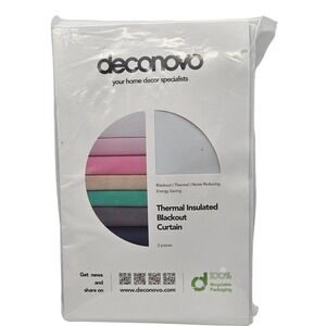 Deconovo Thermal Insulated Blackout Curtains 38x84 Light Gray Grommet‎ 2 Panels